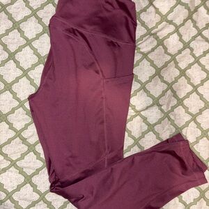 Velocity Maroon Leggings